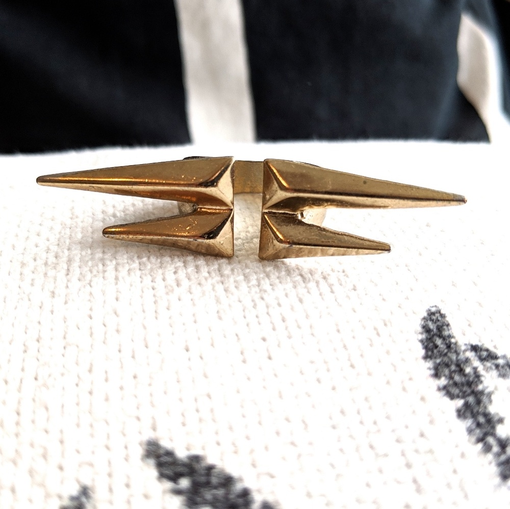 Double-Edged Gold Ring
